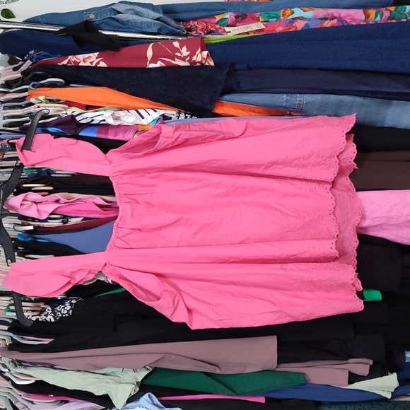 NWOT Lane Bryant Classic Square-Neck Embroidered Tank in Pink 🩷 Size 18W - Picture 8 of 8